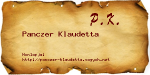 Panczer Klaudetta névjegykártya